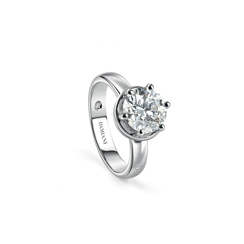 Damiani Anello di Fidanzamento Minou in Oro Bianco e Diamante ct 1.00 F VS2 GIA