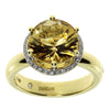  Damiani Minou Ring in Yellow Gold, Citrine Quartz and Diamonds