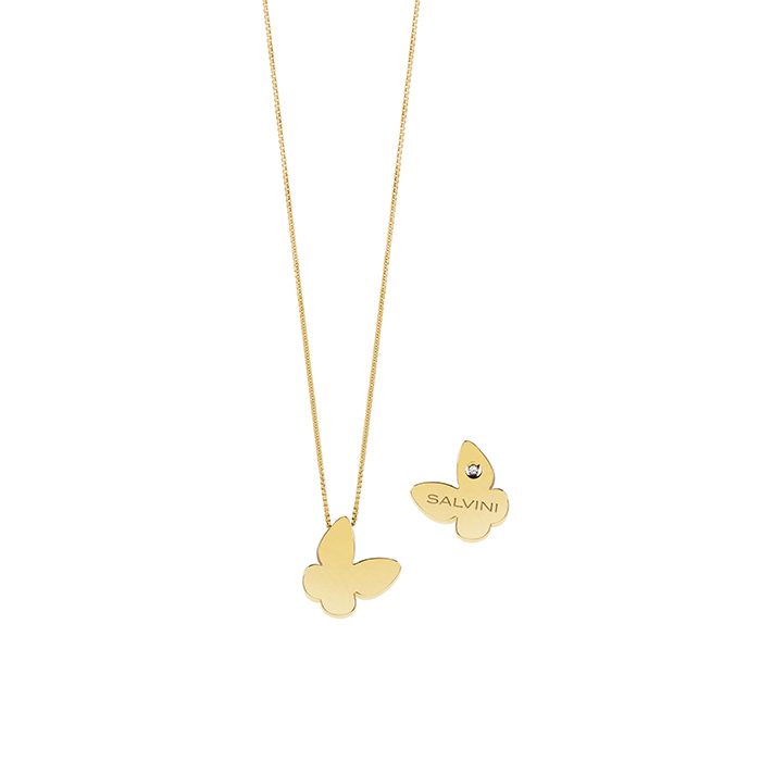  Salvini I Segni Butterfly necklace in yellow gold
