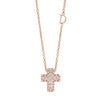  Damiani Belle Epoque Cross Necklace in Rose Gold Diamonds