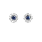  Damiani Margherita Earrings in White Gold, Diamonds and Sapphires