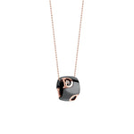  Damiani D.Icon Necklace in Black Ceramic, Rose Gold and Diamond