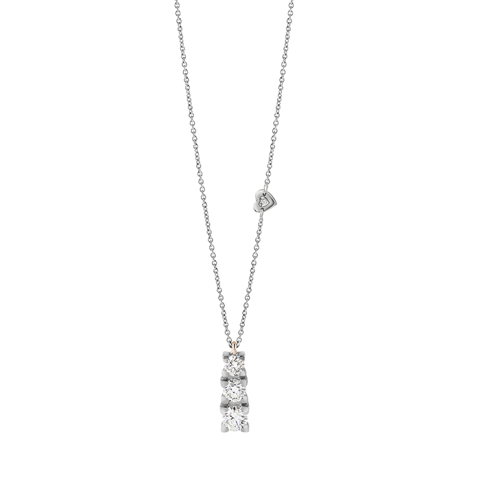  Salvini Trilogy Battito Necklace in White Gold and Diamonds