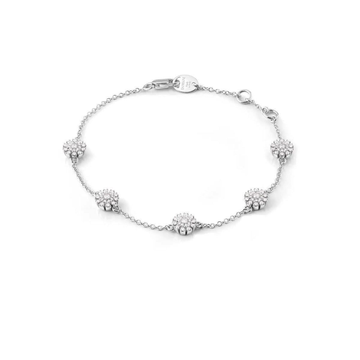 Damiani Bracciale Margherita in Oro Bianco e Diamanti