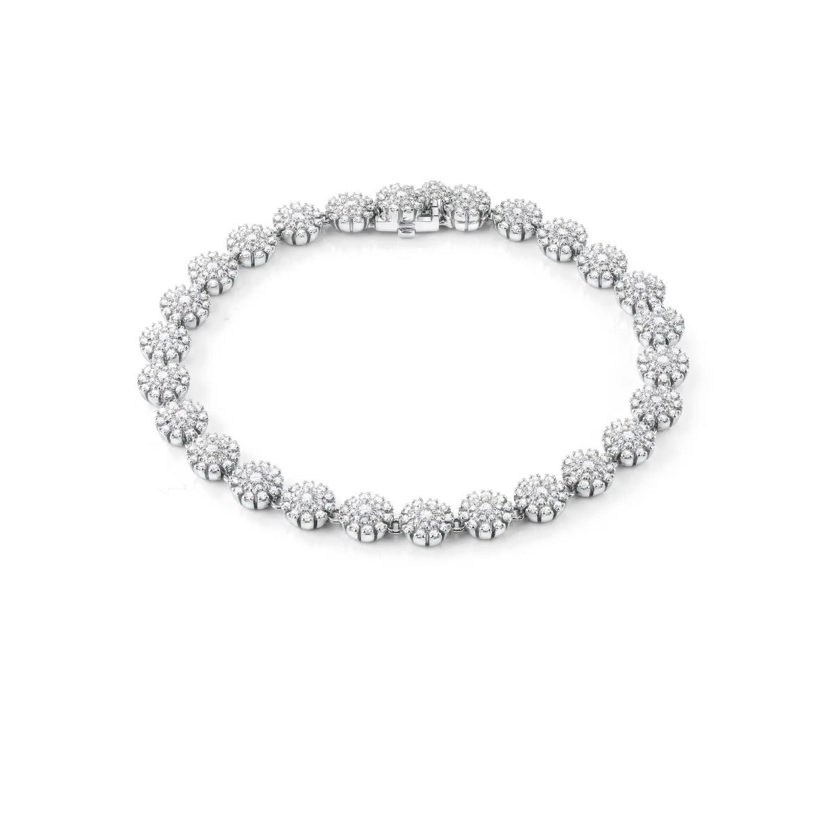 Damiani Bracciale Margherita in Oro Bianco e Diamanti