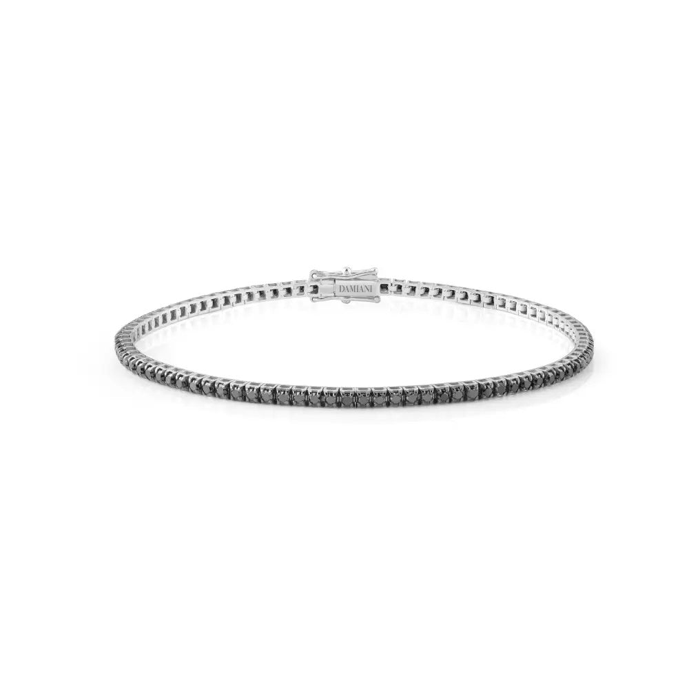 Damiani Bracciale Tennis Luce in Oro Bianco Diamanti Black ct 2,06