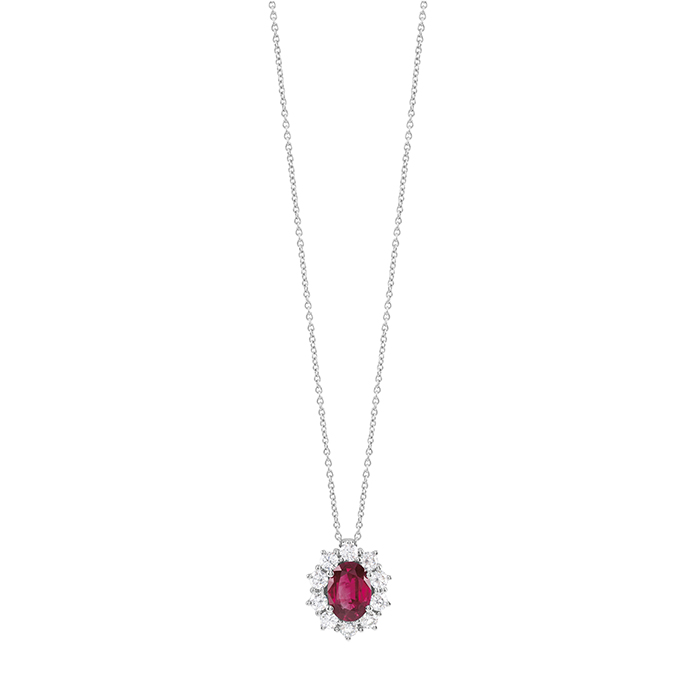 Salvini Diamond and Ruby Necklace 0.85