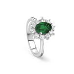  Salvini Diamond and Emerald Ring 0.77