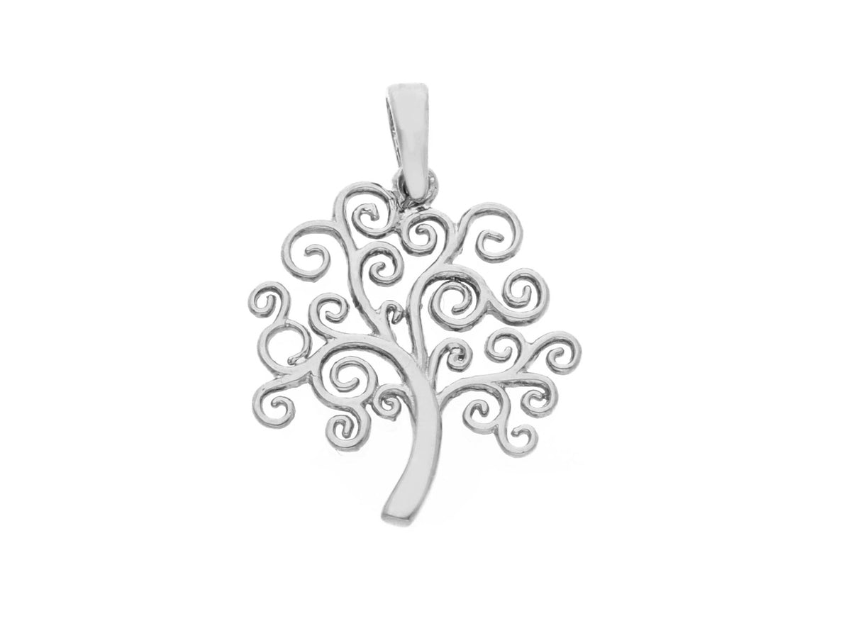  Tree Pendant in 18kt White Gold