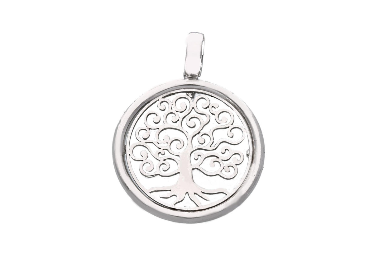  Tree of Life Pendant in 18kt White Gold