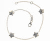  18kt White Gold 4 Star Bracelet