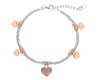 Maiocchi Silver Bracciale 5 Cuori Argento