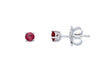  Light spot earrings with 0.30 ct rubies