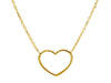  Yellow Gold Choker with Wire Heart