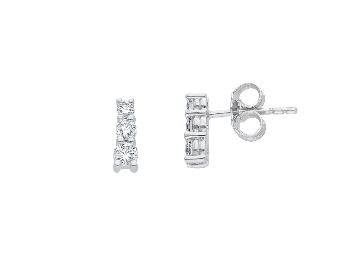  Trilogy earrings with 0.40 ct diamonds