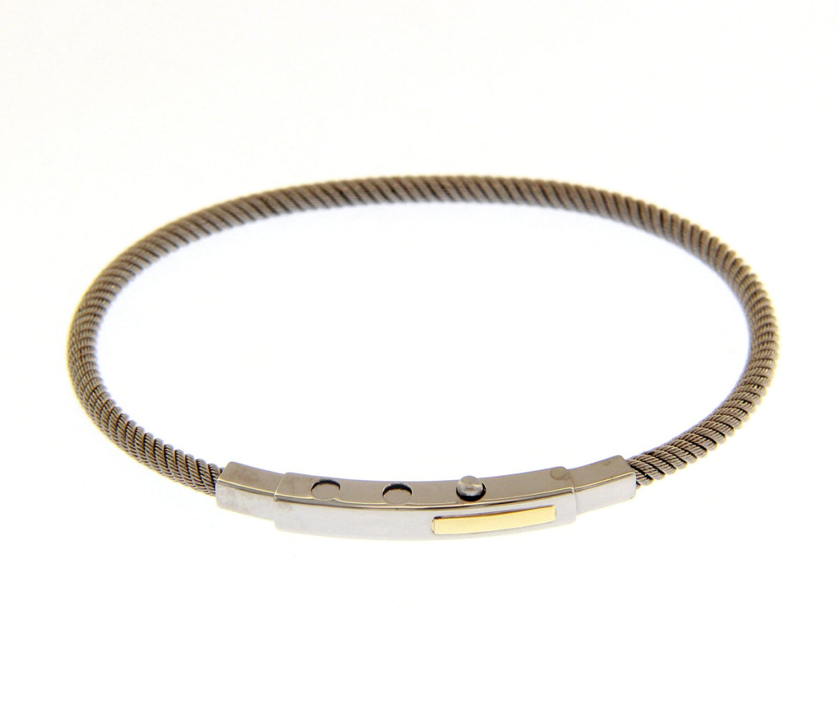 Bracciale Acciaio e Oro Giallo 18kt