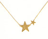  2 Star Necklace in 18kt Yellow Gold