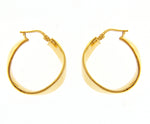  Maiocchi Silver Hoop Earrings in Golden Silver