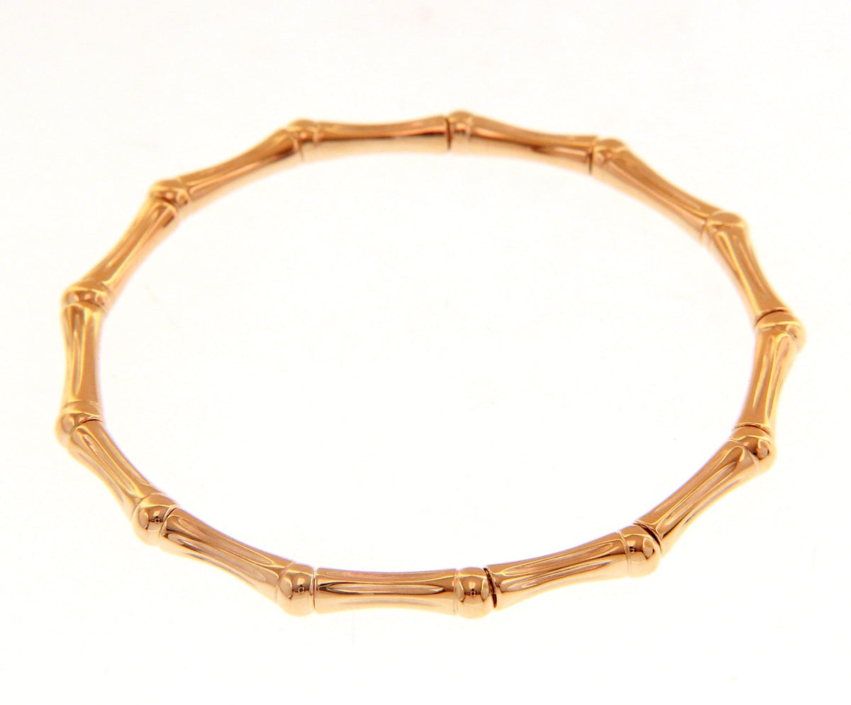 Bracciale Bamboo Elastico in Oro Rosa 18kt