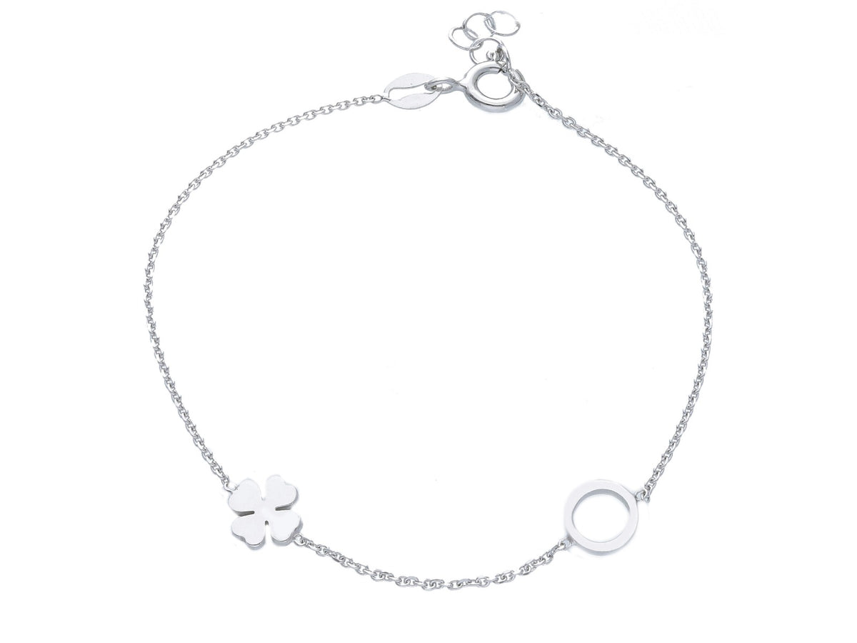 Maiocchi Silver Bracciale Charm Quadrifoglio Argento