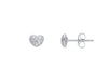  Heart earrings with diamonds 0.08 ct G