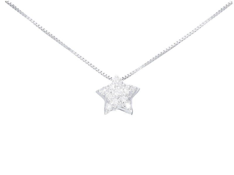 Star necklace with 0.04 ct diamonds