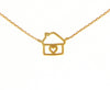  Casetta Necklace in 18kt Yellow Gold and Zircon