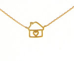  Casetta Necklace in 18kt Yellow Gold and Zircon