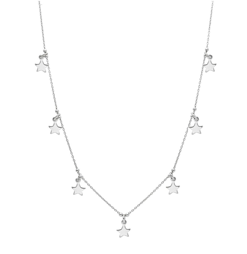  Maiocchi Silver 7 Star Necklace Silver