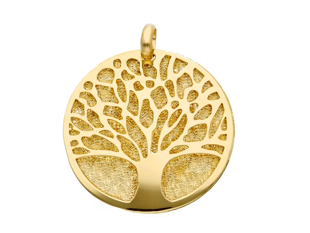  Tree Pendant in 18kt Yellow Gold