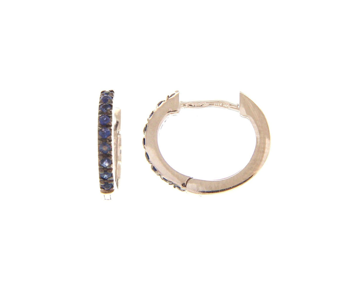  Sapphire Circle Earrings 0.07 ct