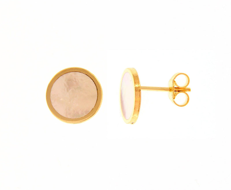  Earrings in 18kt Yellow Gold and Mother of Pearl