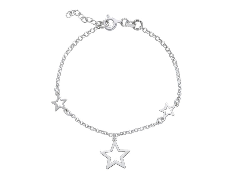 Maiocchi Silver Bracciale Charm 3 Stelle Argento