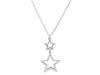  Maiocchi Silver Necklace 2 Silver Stars
