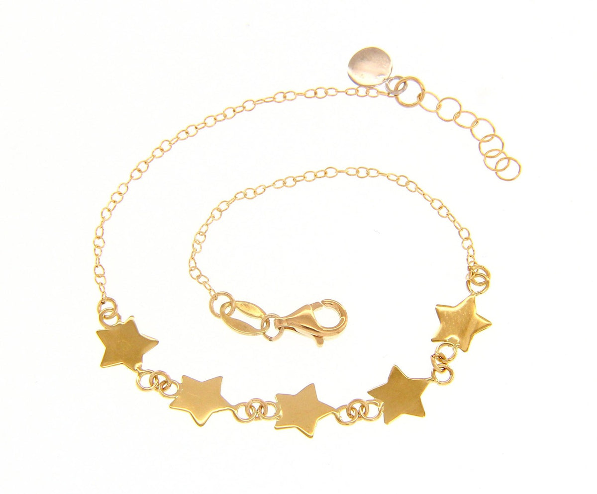 Bracciale 5 Stelle in Oro Giallo 18kt