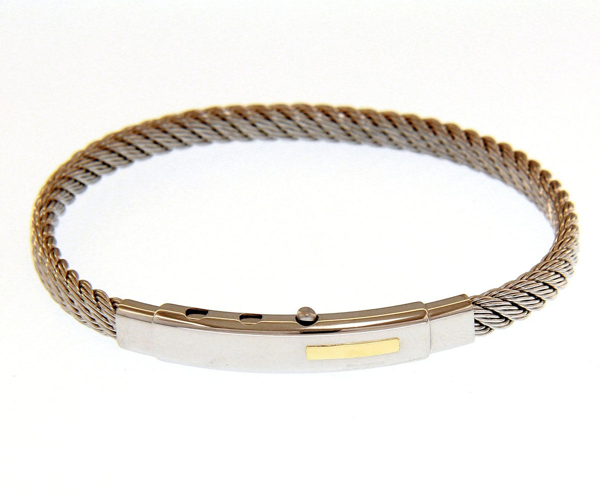 Bracciale Acciaio e Oro Giallo 18kt