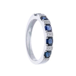  Maiocchi Milano Band Ring with Diamonds and Sapphires ct 1.12