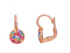  Maiocchi Milano Monachella Earrings in 18kt Rose Gold and Rainbow Zircons
