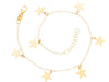  Bracelet with 7 Pendant Stars in 18kt Yellow Gold