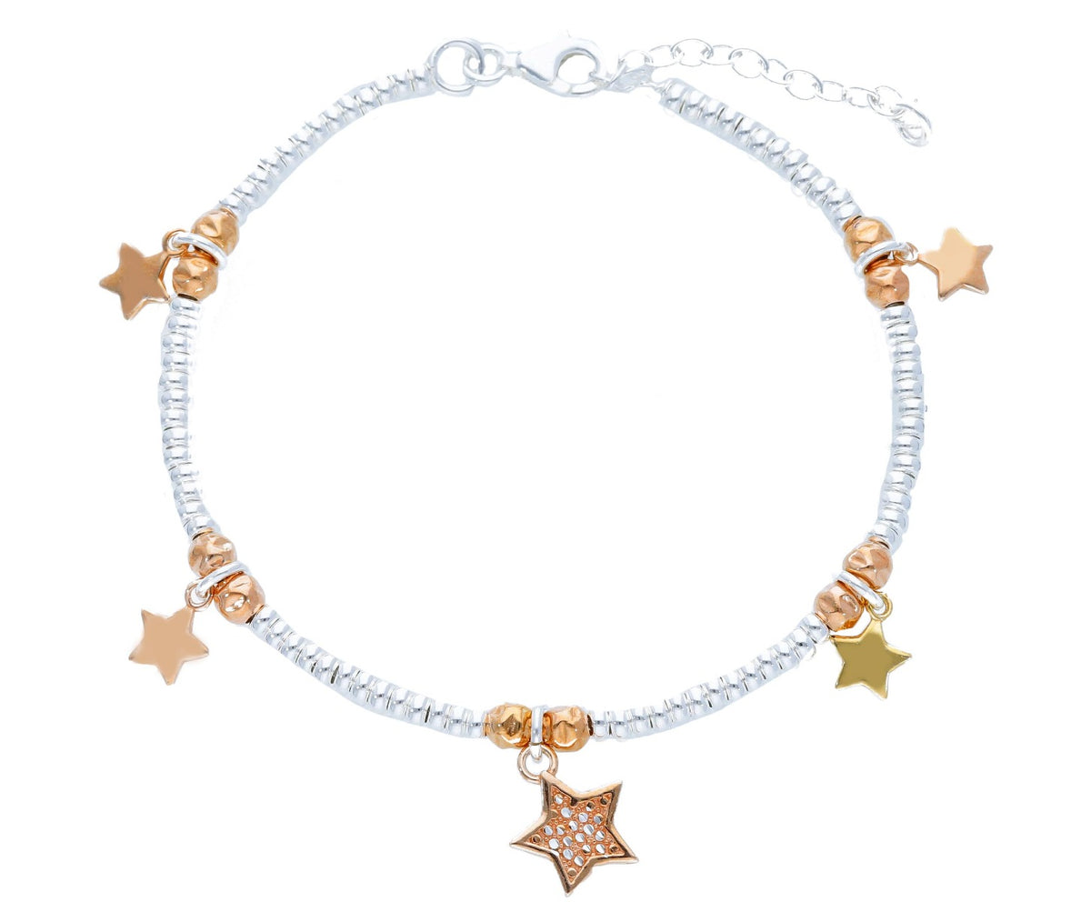 Maiocchi Silver Bracciale 5 Stelle Argento