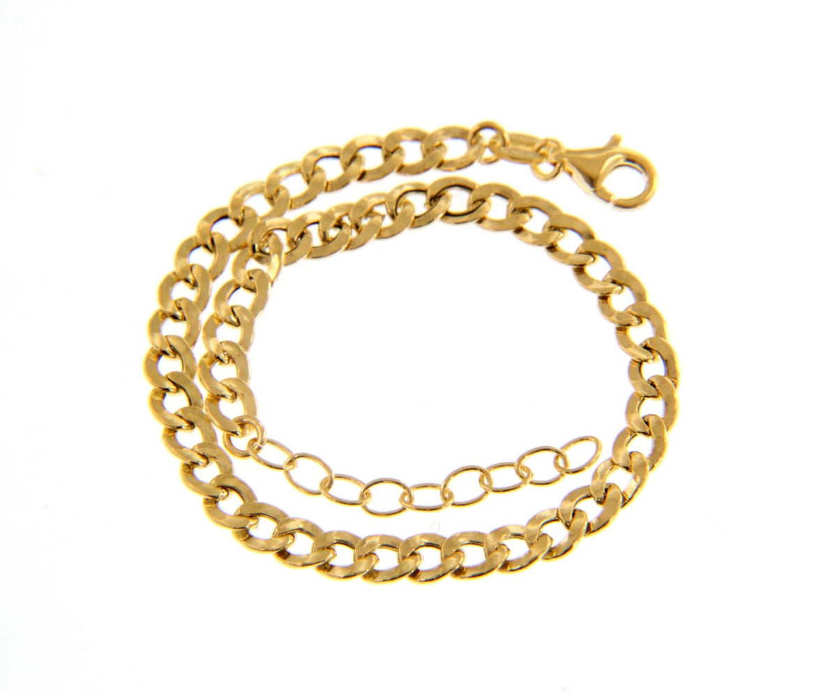  Maiocchi Silver Flat Groumette Bracelet in Gold-Tone Silver