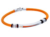  Orange Bracelet With Steel Plate and 18k Yellow Gold Screw