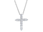  Maiocchi Milano Necklace with Cross in White Gold and Diamonds ct 0.29
