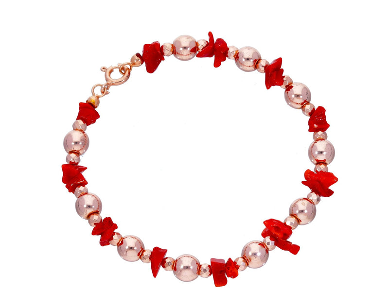  Maiocchi Silver Coral Paste Bracelet in Pink Silver