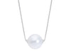  White Gold and Fresh Water Pearl Necklace 7.5 x 8 mm