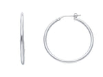  Maiocchi Silver Hoop Earrings 30 mm Silver