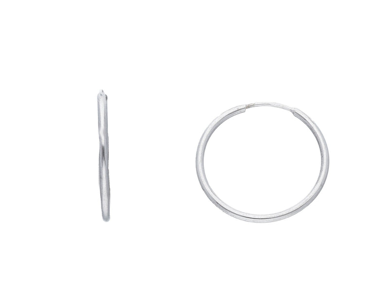  Maiocchi Silver Hoop Earrings 15 mm Silver