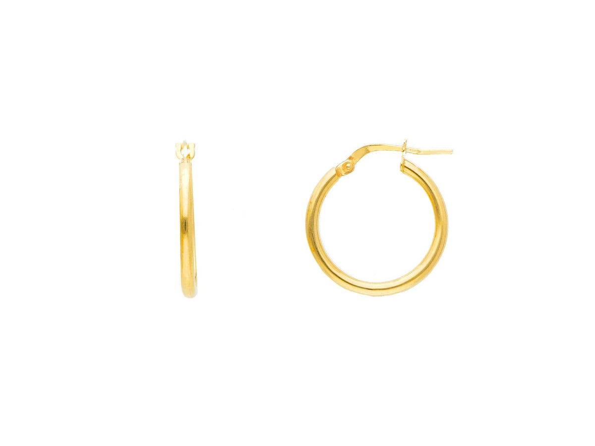  Maiocchi Silver Hoop Earrings 15 mm Gold Silver