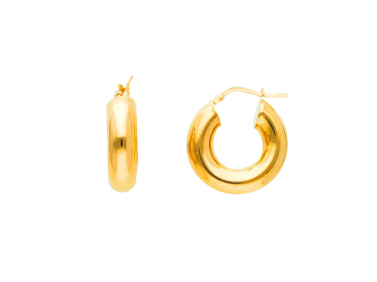 Maiocchi Silver Hoop Earrings 1 cm Gold Silver