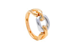  Maiocchi Milano 18kt White and Rose Gold Link Ring